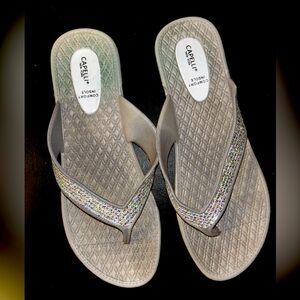 Capelli of New York Silver Glitter Sandals